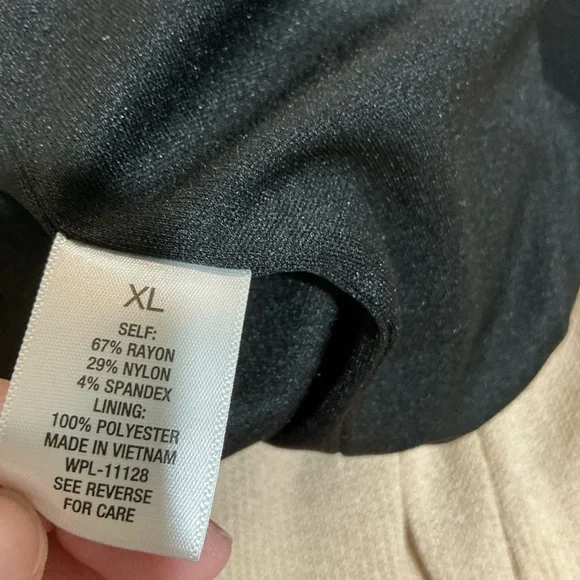 🍓 Roz & Ali Black Open Front Jacket - XL - Picture 6 of 6